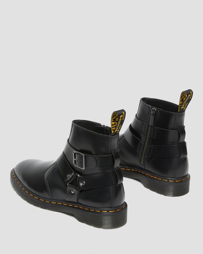 Botines Dr Martens Jaimes Cuero Harness Hombre Negros | MX 358LIS